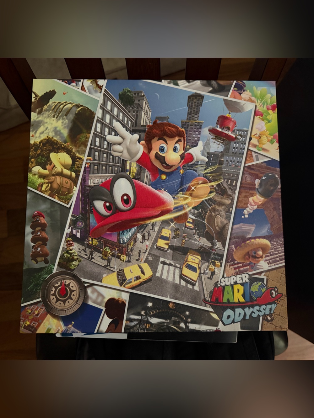 Nintendo Super Mario Odyssey canvas picture- Red, Blue, Yellow